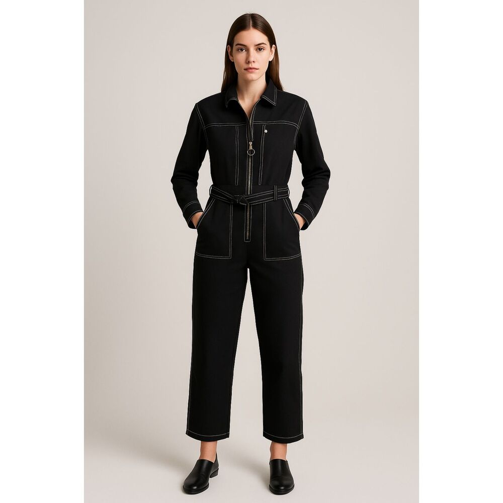 GREY JASON WU‎ Utility Style Belted Jumpsuit NWOT Sz 4